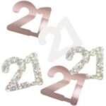 Unique Age 21 Rose Gold Glitz Table Confetti 14.1g