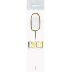 Unique Gold 0 Sparkler Candle
