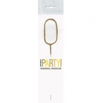 Unique Gold 0 Sparkler Candle