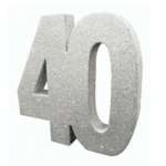 Creative Party Silver 40 Glitter Table Decoration