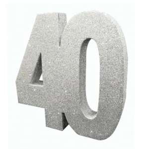 Creative Party Silver 40 Glitter Table Decoration