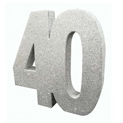 Creative Party Silver 40 Glitter Table Decoration