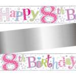 Simon Elvin Age 8 Pink Banner 2.5m