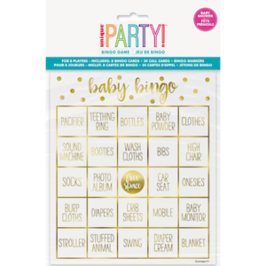 Unique Baby Bingo Game 8 Players