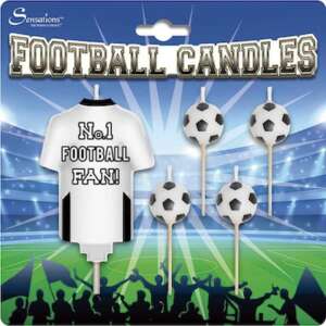 Sensations Black/White No.1 Football Fan Candles