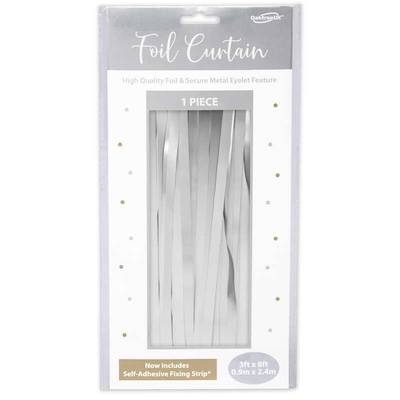 Oaktree Matt Silver Foil Door Curtain 0.9m x 2.4m