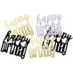 Unique Black Glitz Birthday Table Confetti 14.1g