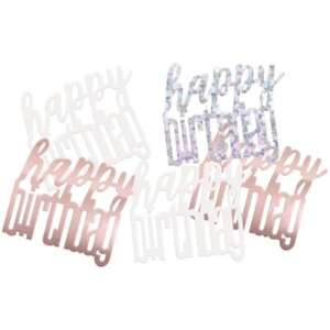 Unique Rose Gold Glitz Birthday Table Confetti 14.1g