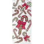 Unique Candy Cane Cello Gift Bags 20ct