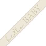 Unique Neutral Hello Baby Foil Banner 2.74m