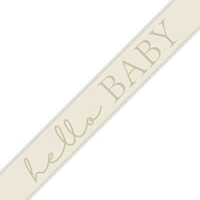 Unique Neutral Hello Baby Foil Banner 2.74m