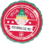Amscan 17" RND Elf Special Delivery (Double Sided)