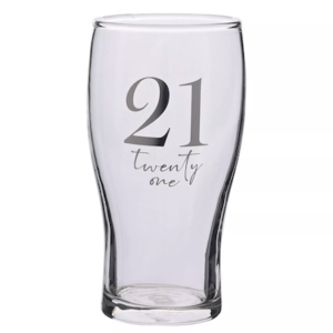 Milestones Age 21 Beer Glass