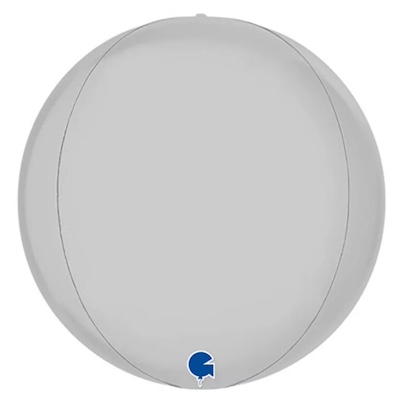 Grabo 15" Plain Satin White 4D Globe