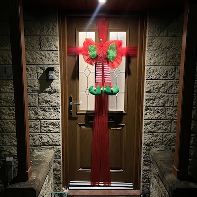 Christmas Elf Door Bow - Image 2