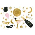 PartyDeco Happy New Year Temporary Tattoos