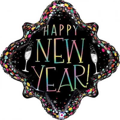 Betallic 29" Happy New Year Confetti Frame