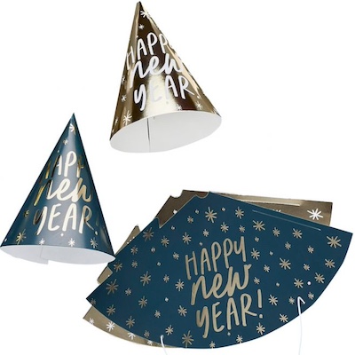 Hootyballoo Happy New Year Party Hats 10ct