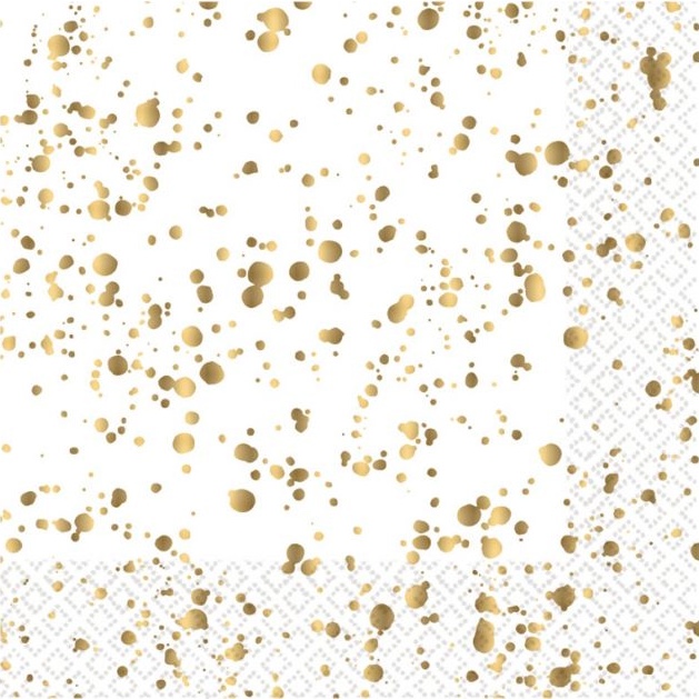 Amscan Gold Foil Napkins 16ct
