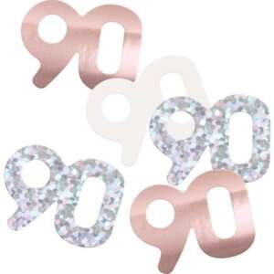 Unique Age 90 Rose Gold Table Confetti 14.1g