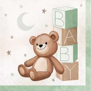 CC Cute Teddy Bear Baby Napkins 16ct