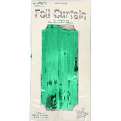 Oaktree Green Foil Door Curtain 0.9m x 2.4m