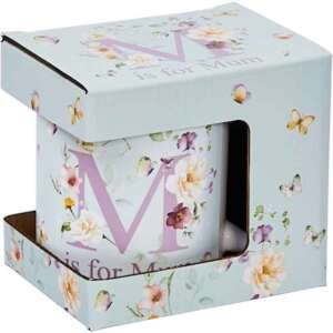 M is for Mum Floral Mug