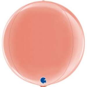Grabo 15" Plain Metallic Rose Gold 4D Globe