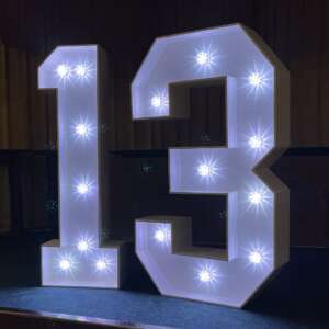 LED Light Up Numbers *Number 13 - THIRTEEN*