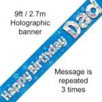 Oaktree Happy Birthday Dad Banner 2.7m