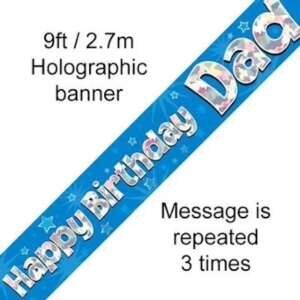 Oaktree Happy Birthday Dad Banner 2.7m