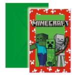 Procos Minecraft Party Invitations 6ct