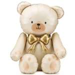PartyDeco 44" Satin Cream Teddy Bear