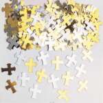 Amscan Gold & Silver Cross Confetti 14g