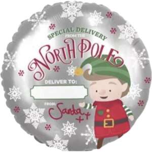 North Pole 18" RND Special Delivery (Personalised)