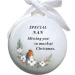 Special Nan Memorial Christmas Glass Bauble