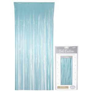 Oaktree Pastel Blue Foil Door Curtain 0.9m x 2.4m